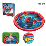 Trade Shop Traesio-tappeto Tappettino Spruzzi Piscina Gonfiabile Con Fontana Spider-man 165cm 98792 -