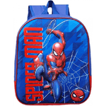 Trade Shop Traesio-zaino Scuola Asilo Elementare Zainetto 32 Cm Spiderman 3d Con Chiusura A Zip -