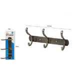 Cleafe-appendino Con 3 Ganci A Farfalla Parete Multiuso Viti 25x5.5cm 52184 Appendiabiti -