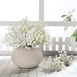 Trade Shop Traesio-rami Fiori Nebbiolina Artificiale 12 Pezzi Bianchi Finte Gypsophila Decorazioni -