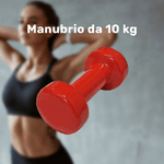 Trade Shop Traesio-manubrio Singolo 10 Kg In Vinile Allenamento Esercizi Casa Palestra Workout Fit -