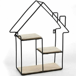 Trade Shop Traesio-mensola Parete Casa 3 Mensole Ripiani Design Moderno Scaffale Legno Metallo -