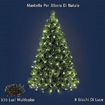 Trade Shop Traesio-mantello Rete Minilucciole Per Albero Di Natale 320 Luci Led Multicolore -