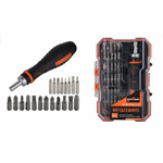 Trade Shop Traesio-kit Cacciavite Cricchetto Multiuso 31 Pz Con Punte Phillips Croce Torx Magnetico -