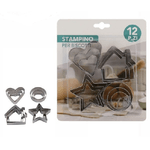 Trade Shop Traesio-set 12pz Formine Per Biscotti Coppapasta Stampi Dolci Taglia Pasta Stampini 74129 -