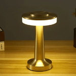 Trade Shop Traesio-lampada Da Tavolo Effetto Oro Ricaricabile Usb Lume Luce Calda Per Bar Locali -