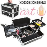 Trade Shop Traesio-bauletto Rigido Valigia Rigida Beauty Case Per Estetista Make Up Nail Art -