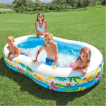 Trade Shop Traesio-piscina Gonfiabile Paradise 262 X 160 X 46 Cm 2 Anelli Terrazzo Giardino -