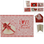 Trade Shop Traesio-set 3 Biglietti Bigliettini Auguri San Valentino Amore Love 6 Fantasie Assortite -