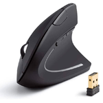 Trade Shop Traesio-mouse Verticale Wireless Senza Fili Impugnatura Verticale Design Ergonomico Nero -