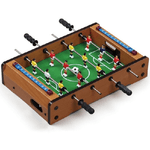 Trade Shop Traesio-calcio Balilla Biliardino Da Tavolo In Legno Con 4 Stecche E 12 Omini 35x22x7cm -