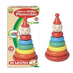 Trade Shop Traesio-gioco Abilità Pinocchio In Legno Giocattolo Gioco Incastro Piramide Per Bambini -