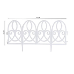 Trade Shop Traesio-recinzione Per Giardino Steccato Bordo Bianco Prato In Polipropilene Dim 32x30cm -