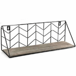 Trade Shop Traesio-mensola Parete Rettangolare Mensola Scaffale Metallo E Legno Design Moderno -