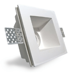 Trade Shop Traesio-porta Faretto Fisso In Gesso Ad Incasso Per Lampadine Gu10 Led Quadrato 12x12 Cm -