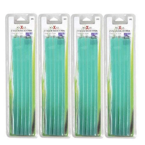 Trade Shop Traesio-bastoncini Colla 20 Pz Per Pistola A Caldo Incollatrice Verde Stick 18 X 0,7 Cm -