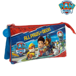 Trade Shop Traesio-astuccio Portapenne Paw Patrol Bustina 3 Scomparti Cuccioli Bambini Scuola -