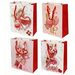 Trade Shop Traesio-set 6 Buste Borsa Regalo Sacchetti San Valentino 30x40x12cm 71097 Varie Fantasie -