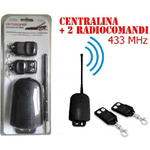 Trade Shop Traesio-kit Ricevitore 2 Telecomandi Universale Radiocomando 433mhz Radio Cancelli Luci -