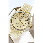 Trade Shop Traesio-orologio Polso Sousou 6733 Donna Quarzo Acciaio Moda Brillantini Dorato Fondo Oro -