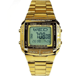 Casio-orologio Da Polso Casio Db-360g-9adf Digitale Databank Unisex Acciaio Oro -