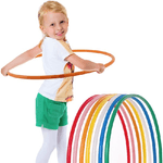 Trade Shop Traesio-hula Hoop Cerchio Anello 60 Cm Ginnastica Sport Bambini Colori Random 2 Pezzi -