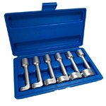 Trade Shop Traesio-set 6 Chiavi Poligonali Aperte Per Raccordi Carburatori Iniettori 1/2" 12 A 19mm -