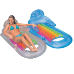 Trade Shop Traesio-materassino Poltrona Gonfiabile Relax Mare Piscina Con Portabibite 2 Colori -