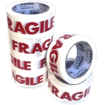 Trade Shop Traesio-confezione Da 6 Rotoli Nastro Adesivo Per Imballaggi Scritta Fragile 66mt X 48mm -