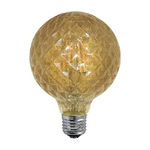 Trade Shop Traesio-lampadina Filamento Sfera Ambra E27 4w Stile Vintage Retro Luce Decorativa Td-oc -