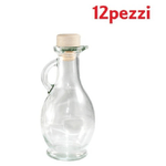 Trade Shop Traesio-set 12 Pezzi Bottiglie Bottigline Vetro Trasparente Egizia Con Tappo 500cc -