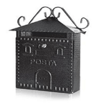 Trade Shop Traesio-cassetta Posta Postale In Ferro Battuto Esterno Buca Lettere 30x36x10cm -