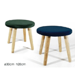 Trade Shop Traesio-sgabello Tondo Verde Pouf Sfoderabile Seduta Comoda Struttura In Legno 30xh28 -