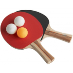 Trade Shop Traesio-set Di 2 Racchette Per Ping Pong Con 3 Palline Tennis Da Tavolo Gioco Pingpong -