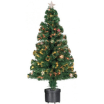 Trade Shop Traesio-albero Di Natale Fibra Ottica Stars 60cm 60 Punte 9 Stelle Colore Verde -