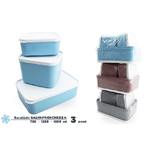 Trade Shop Traesio-set 3 Contenitori Barattolo Salvafreschezza Alimenti Cibi Freezer Ermetico 947676 -