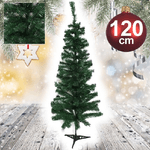 Trade Shop Traesio-albero Di Natale Artificiale 120cm Abete Sintetico Per Casa Ufficio Colore Verde -