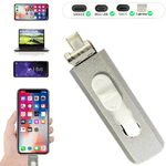 Trade Shop Traesio-chiavetta Pen Drive Flashdrive Da 128gb 4 In 1 Usb Per Iphone Ios Android Type C -