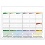 Trade Shop Traesio-planning Anno Tavolo Settimanale A Strappo 43,5x31,5 Cm Bianco Agenda Calendario -