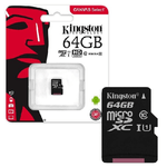 Kingston-kingston Micro Sd 64 Gb Classe 10 Microsd 80 Mb/s Canvas Scheda Memoria 64gb -