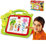 Trade Shop Traesio-lavagna Lavagnetta Per Bambini Hippo 2in1 Con Gessetti Cassino Pennarelli Verde -