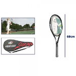 Trade Shop Traesio-racchetta Da Tennis 69 Cm Nera Resistente Allenamento Con Borsa Trasporto 06036 -