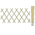 Trade Shop Traesio-traliccio Rete In Vimini Bamboo 100 X 200 Cm Estensibile Beige Piante Rampicanti -