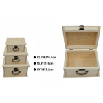 Trade Shop Traesio-set 3 Scatole In Legno Decoupage Tris Matrioska Scatola Cofanetto Ly-3006 -