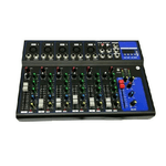 Trade Shop Traesio-mixer Audio Professionale 7 Canali Usb Con Echo-delay Dj Karaoke Pianobar -