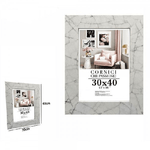 Trade Shop Traesio-cornice Portafoto Quadri Tele Poster 30x40 Cm Modello Effetto Marmo Bianco 71657 -