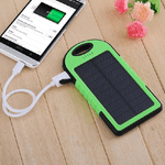 Trade Shop Traesio-batteria Esterna Powerbank Solare 5000mah Caricatore Smartphone Tablet Gancio -