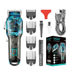 Maxtech-tagliacapelli Uomo Professionale Regola Tagliabarba Ricaricabile Batteria Vgr685 -