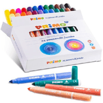 Trade Shop Traesio-confezione 24 Pennarelli Colorati Scuola Disegno Bambini Con Punta Grossa Maxi -