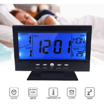 Trade Shop Traesio-sveglia Orologio Da Tavolo Ampio Display Lcd Retro Illuminato A Led -